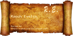 Rasch Evelin névjegykártya